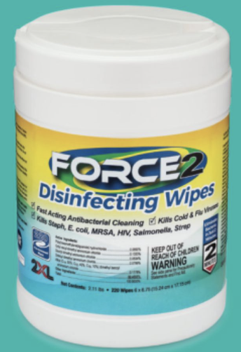 FORCE 2 DISINFECTING WIPES (220 CT)