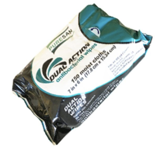 PureSan Dual Action Antibacterial Wipes FDA Pillowpack (150ct)