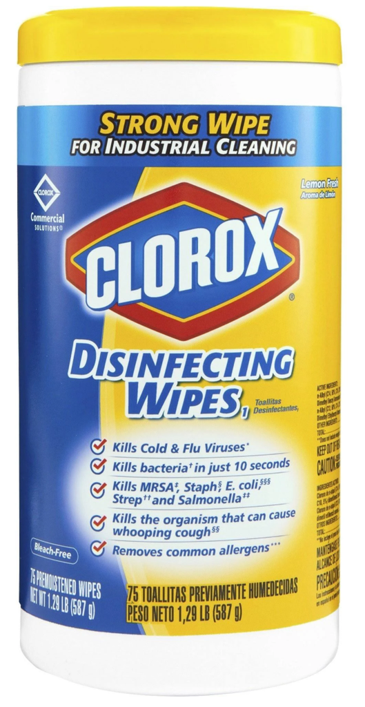 CLOROX DISINFECTING WIPES 75ct (Case of 6)